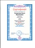 Сертификат за размещение электронного портфолио в социальной сети работников образования nsportal.ru